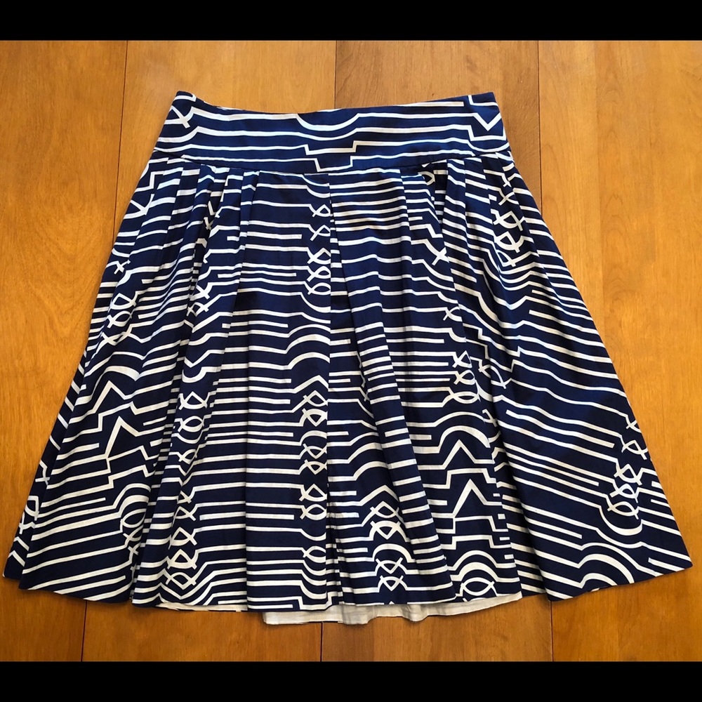 Blue and White Pattern Maeve Skirt